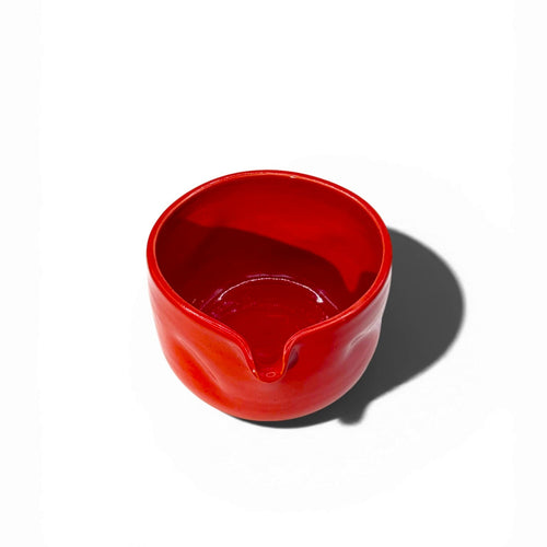 Hand-Pulled Chawan - Glossy Red